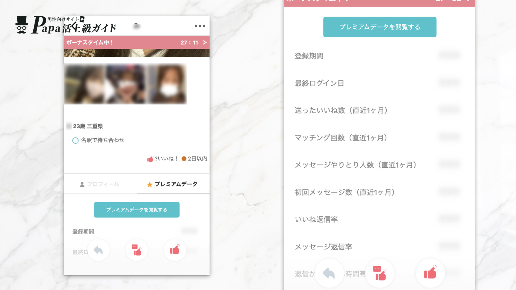 PJ(ピージェイ)のプレミアムデータ
